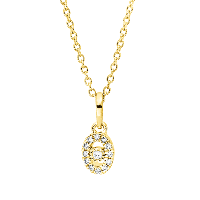 Image 90010420 - Collier 18 kt GG, Fass rhod, ZÖ 40 42,5 cm, 1 Dia. 0,01 ct, TW-si, 12 Diamanten 0,04 ct, ...