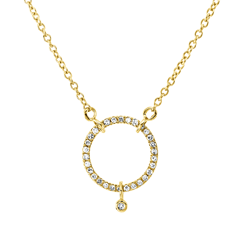 Image 90010425 - Collier 18 kt GG Kreuz, mit ZÖ 40 cm, 42,5cm, 1 Dia. 0,01 ct, TW-si, 30 Diamanten 0,12 ...