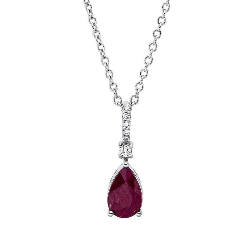 Image 90010437 - Collier 3er-Krappe 18 kt WG Tropfen, mit ZÖ 40 cm, 42,5cm, 1 Brill. 0,01 ct, TW-si, 5 ...