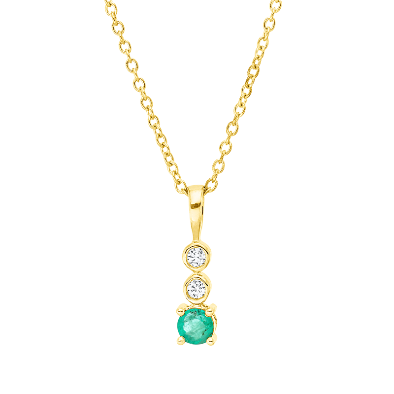 Image 90010445 - Collier 4er-Krappe 18 kt GG, mit ZÖ 40 cm, 42,5cm, 2 Brillanten 0,03 ct, TW-si, 1 ...