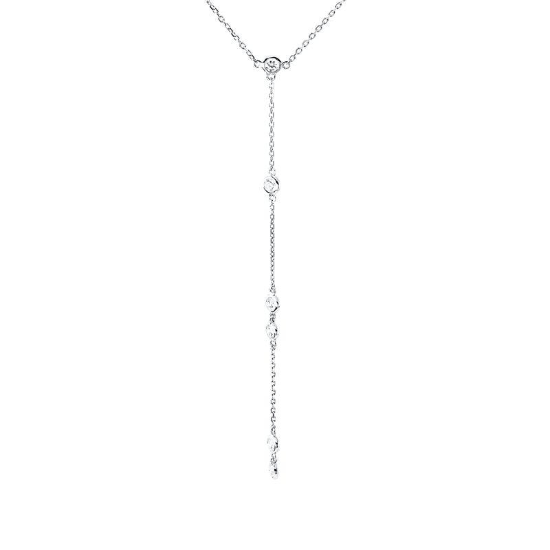 Image 90009158 - Collier 18 kt WG, adjustable, 8 Brillanten 0,59 ct, TW-si, H:90,7 mm, B:3,8 mm, L:42,0 ...