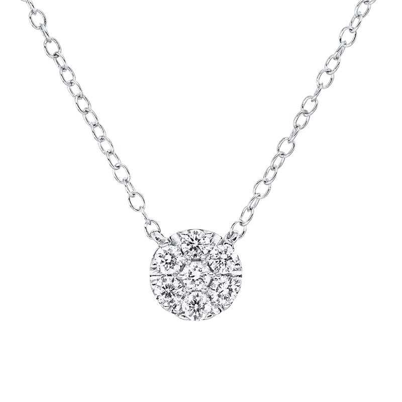 Image 90010446 - Collier 18 kt WG, mit ZÖ 40,5 cm 38,0 cm, 7 Brillanten 0,13 ct, TW-si, L:43,0 cm, ...