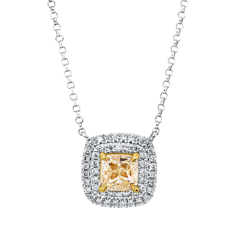 Image 90010485 - Collier 4er-Krappe 18 kt WG GG, mit ZÖ 40,5 cm 38,0 cm, 50 Brillanten 0,16 ct, TW-si, ...