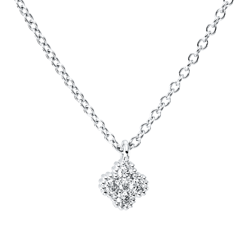 Image 90010495 - Collier 18 kt WG, mit ZÖ 40 cm 42,5 cm, 5 Brillanten 0,06 ct, W-si, L:45,0 ...