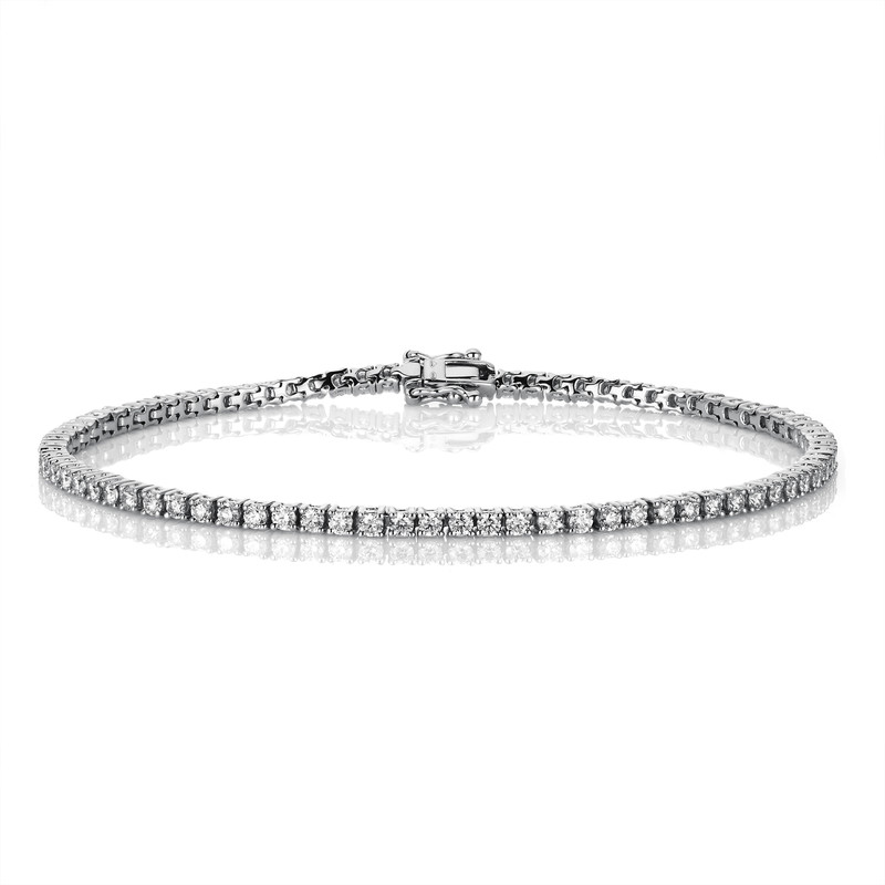 Image 90010557 - Armband 4er-Krappe 18 kt WG, 80 Brill. 1,98 ct, TW-si, L:17,8 cm =*=*= Unterkategorie: ...