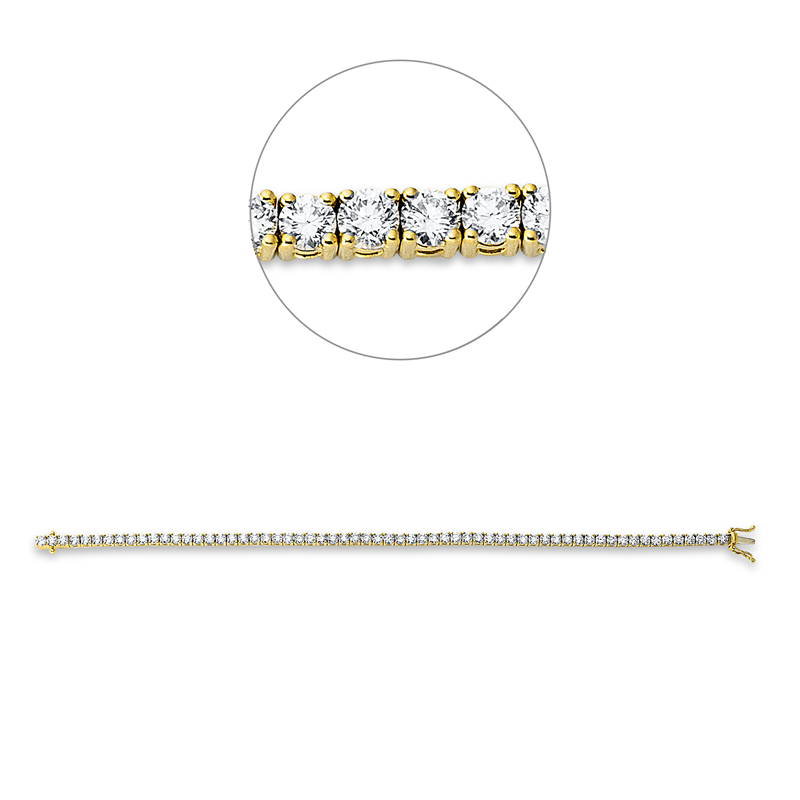Image 90010558 - Armband 4er-Krappe 18 kt GG WG, 62 Brillanten 5,26 ct, TW-si, L:17,8 ...