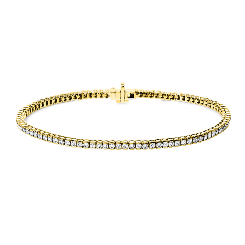 Image 90010587 - Armband 18 kt GG, 96 Brillanten 2,00 ct, TW-si, L:18,0 cm =*=*= Unterkategorie: ...