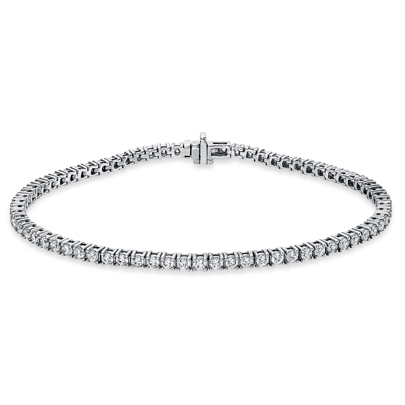 Image 90010588 - Armband 4er-Krappe 14 kt WG, 71 Brillanten 3,00 ct, TW-si, B:2,4 mm, L:18,5 cm, S:2,5 ...