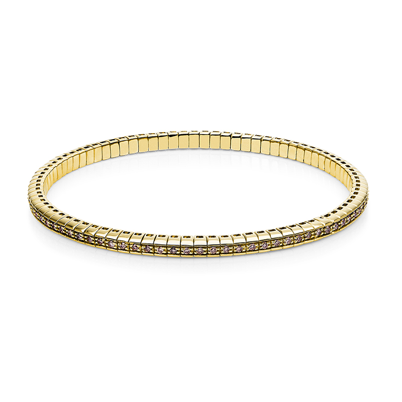 Image 90010598 - Armband 4er-Krappe 18 kt GG, Flex-Band, variabel, 86 Brillanten 0,73 ct, ...