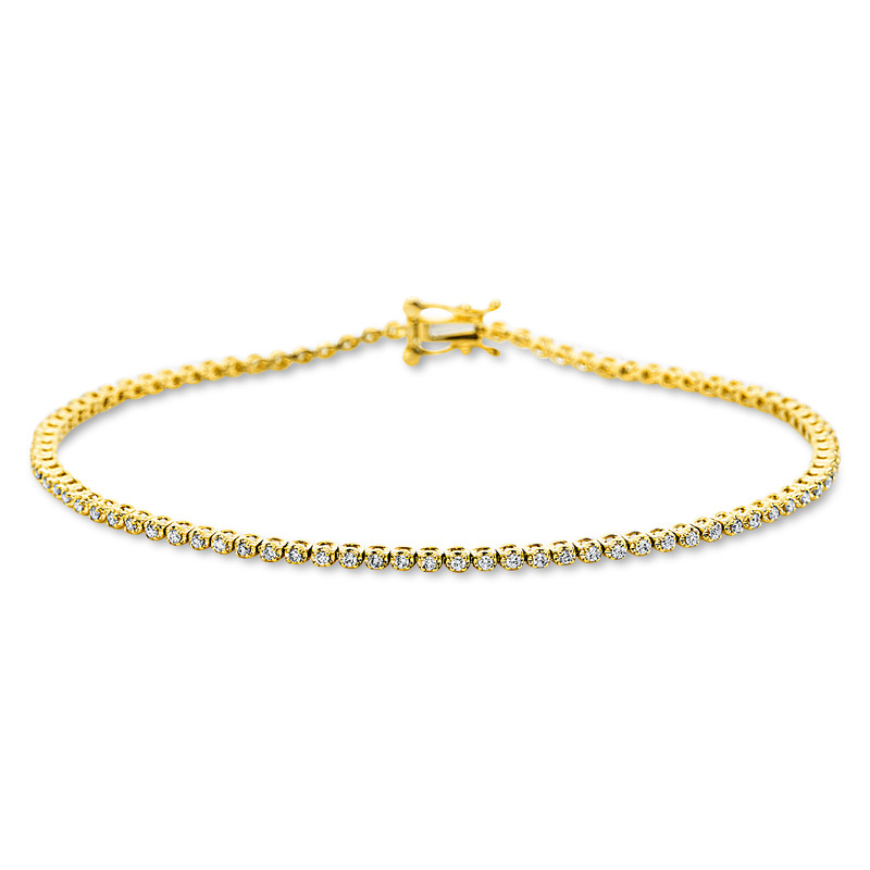 Image 90010613 - Armband 4er-Krappe 18 kt GG WG, 87 Brillanten 0,45 ct, TW-si, B:1,4 mm, L:17,8 cm, S:2,1 ...