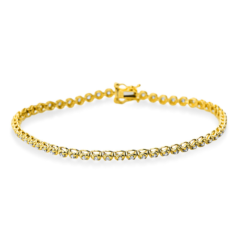 Image 90010615 - Armband 18 kt GG WG, 56 Brillanten 1,00 ct, TW-si, L:17,8 cm =*=*= Unterkategorie: ...