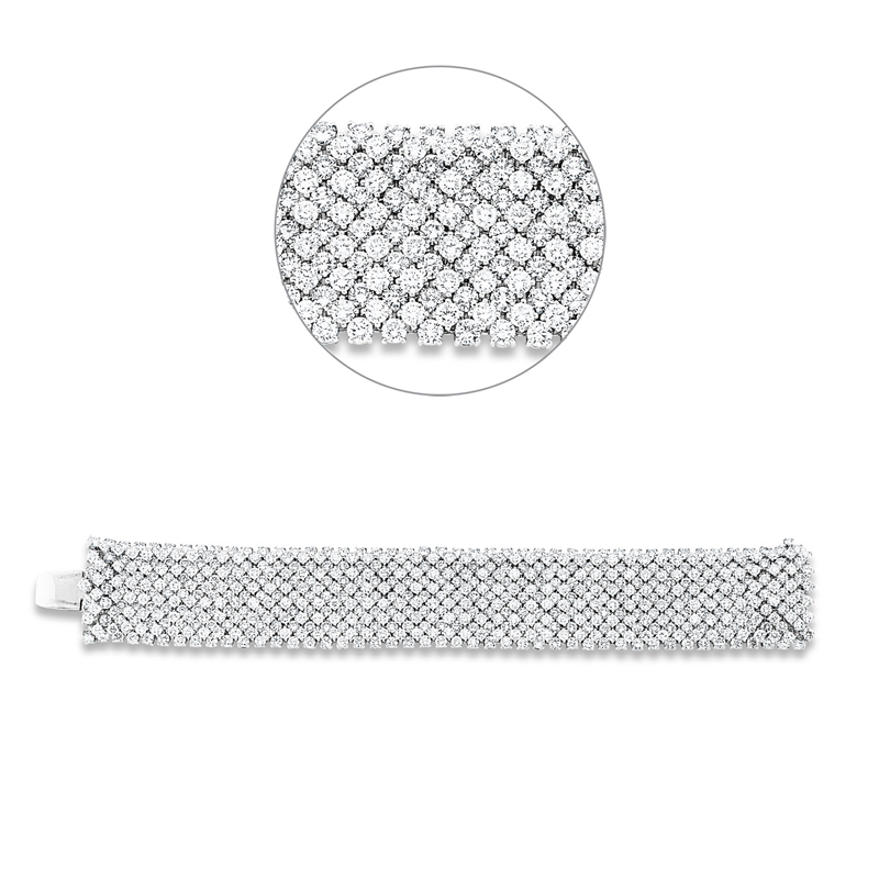 Image 90010625 - Armband 18 kt WG, 586 Brillanten 50,26 ct, TW-vsi/si, L:17,8 cm =*=*= Unterkategorie: ...