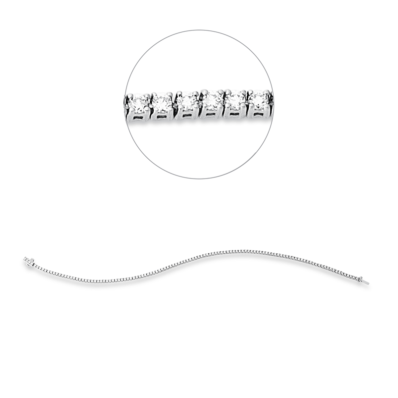 Image 90010631 - Armband 4er-Krappe 18 kt WG, 116 Brillanten 1,00 ct, TW-si, L:17,8 ...
