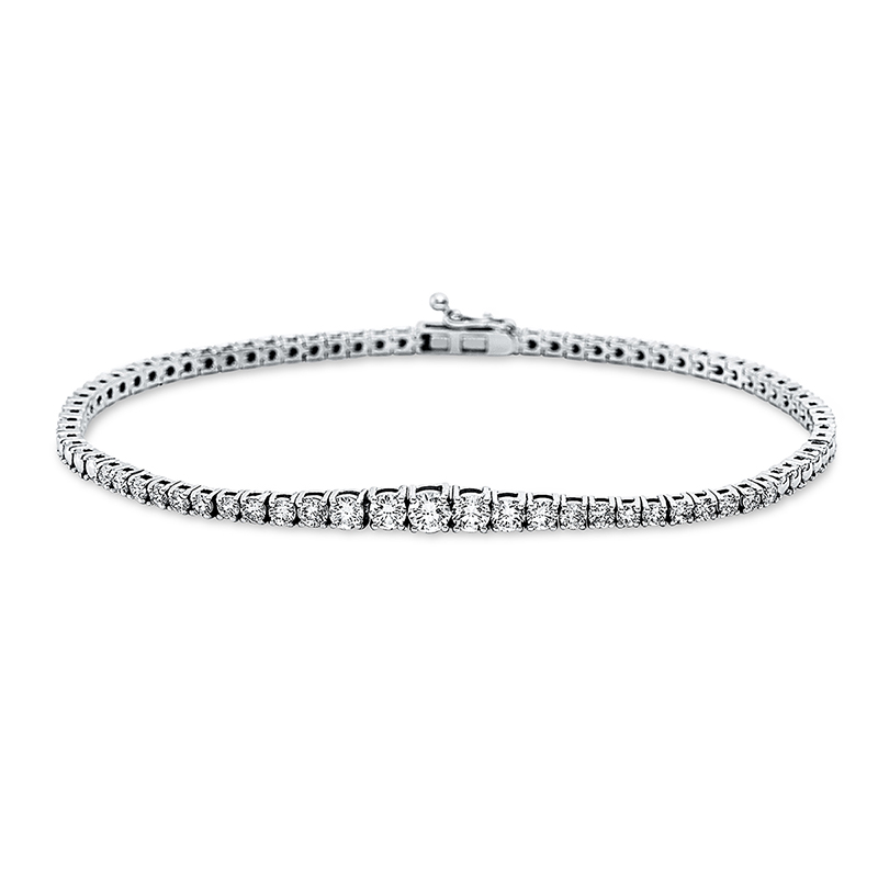 Image 90010639 - Armband 4er-Krappe 18 kt WG, 24 Brillanten 0,99 ct, TW-si, 1 Brill. 0,15 ct, TW-si, ...
