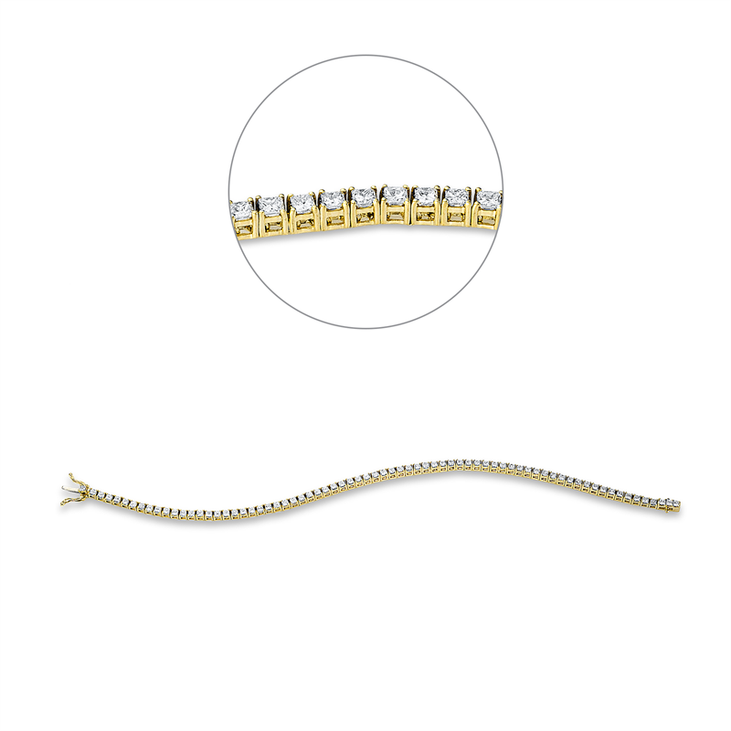 Image 90010647 - Armband 4er-Krappe 18 kt GG WG, 72 Princ. 2,93 ct, TW-vsi, L:17,8 ...