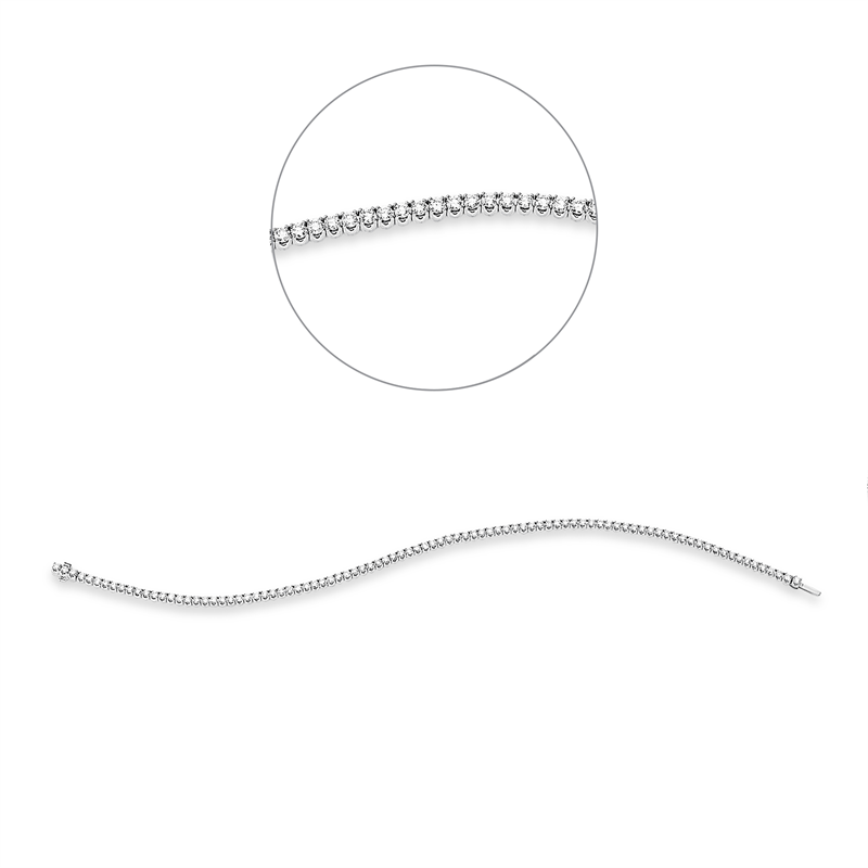 Image 90010661 - Armband 4er-Krappe 18 kt WG, With American Lock, 91 Brillanten 2,05 ct, TW-si, B:2,5 mm, ...