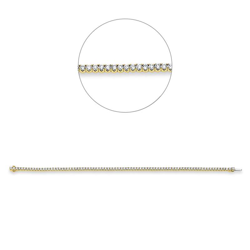 Image 90010665 - Armband 4er-Krappe 18 kt GG WG, with American Lock, 83 Brillanten 3,00 ct, TW-si, B:2,7 ...