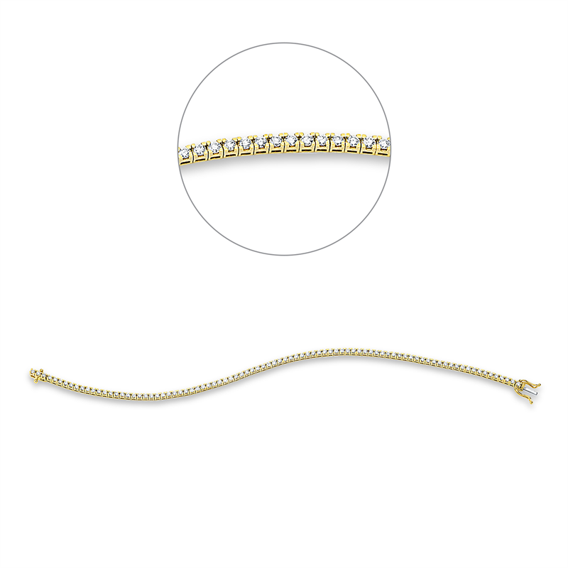 Image 90010677 - Armband 4er-Krappe 18 kt GG WG, 87 Brillanten 1,50 ct, TW-si, B:1,9 mm, L:18,0 cm, S:2,5 ...