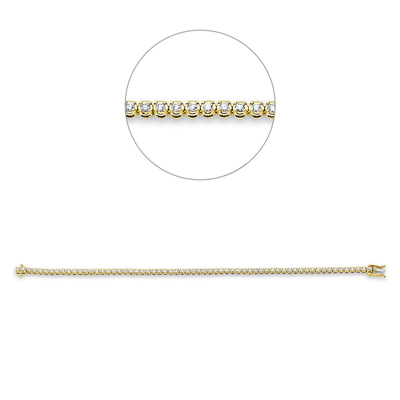 Image 90010682 - Armband 4er-Krappe 18 kt GG WG, 63 Brillanten 1,51 ct, TW-si, B:2,8 mm, L:18,0 cm, S:2,7 ...