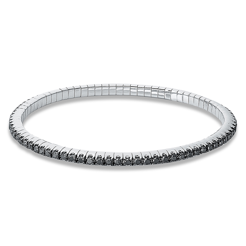 Image 90010701 - Armband 4er-Krappe 18 kt WG, Flex-Band, variabel, rhodinier, 81 Brillanten 2,09 ct, ...
