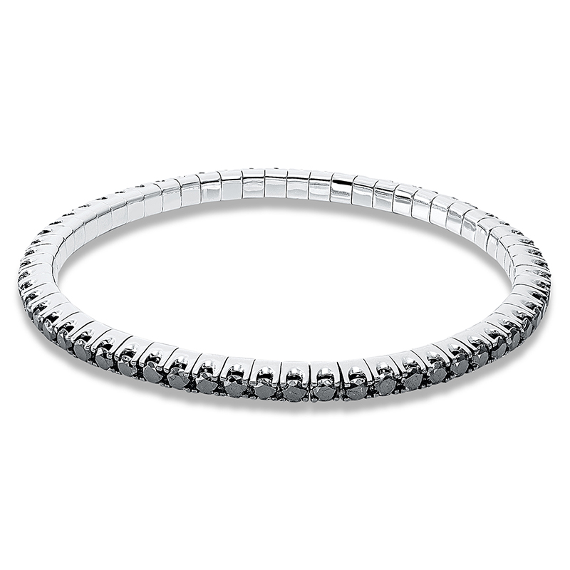 Image 90010703 - Armband 4er-Krappe 18 kt WG, Flex-Band, variabel, rhodinier, 60 Brillanten 4,71 ct, ...