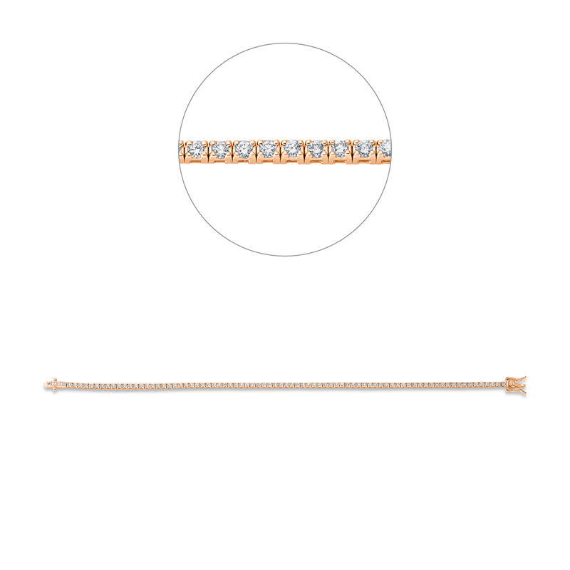 Image 90010706 - Armband 18 kt RG, 82 Brillanten 1,31 ct, TW-si, L:18,0 cm =*=*= Unterkategorie: ...