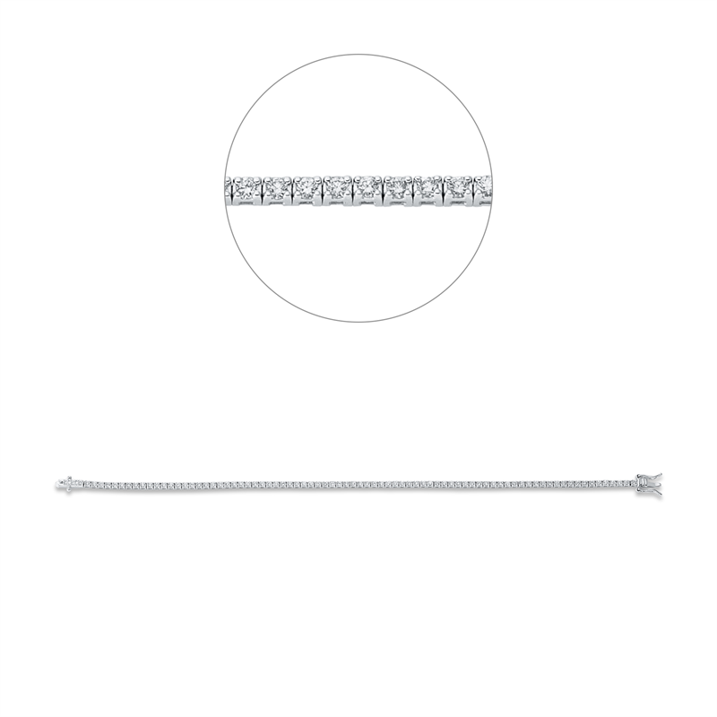 Image 90010707 - Armband 4er-Krappe 18 kt WG, 82 Brillanten 1,31 ct, TW-si, L:18,0 ...