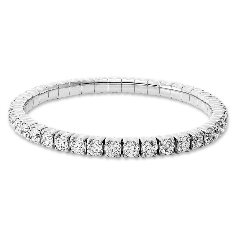 Image 90010721 - Armband 4er-Krappe 18 kt WG, Flex-Band, variabel, 41 Brillanten 9,51 ct, TW-si, L:17,0 ...