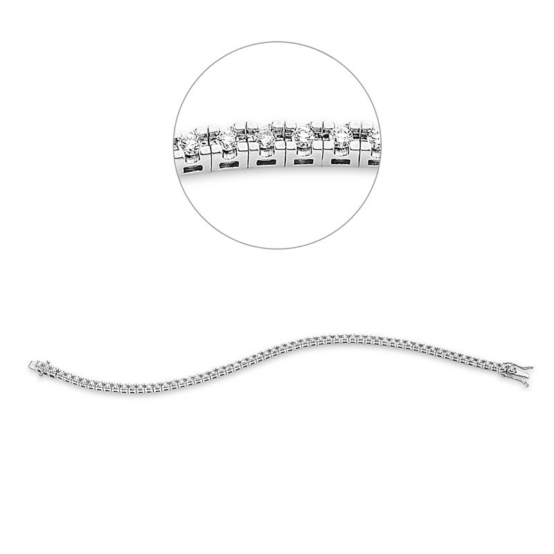Image 90010734 - Armband 18 kt WG, 61 Brillanten 2,00 ct, TW-si, L:18,0 cm =*=*= Unterkategorie: ...