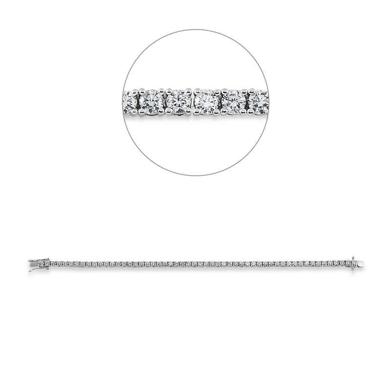 Image 90010737 - Armband 18 kt WG, 54 Brillanten 4,05 ct, TW-si, L:17,8 cm =*=*= Unterkategorie: ...