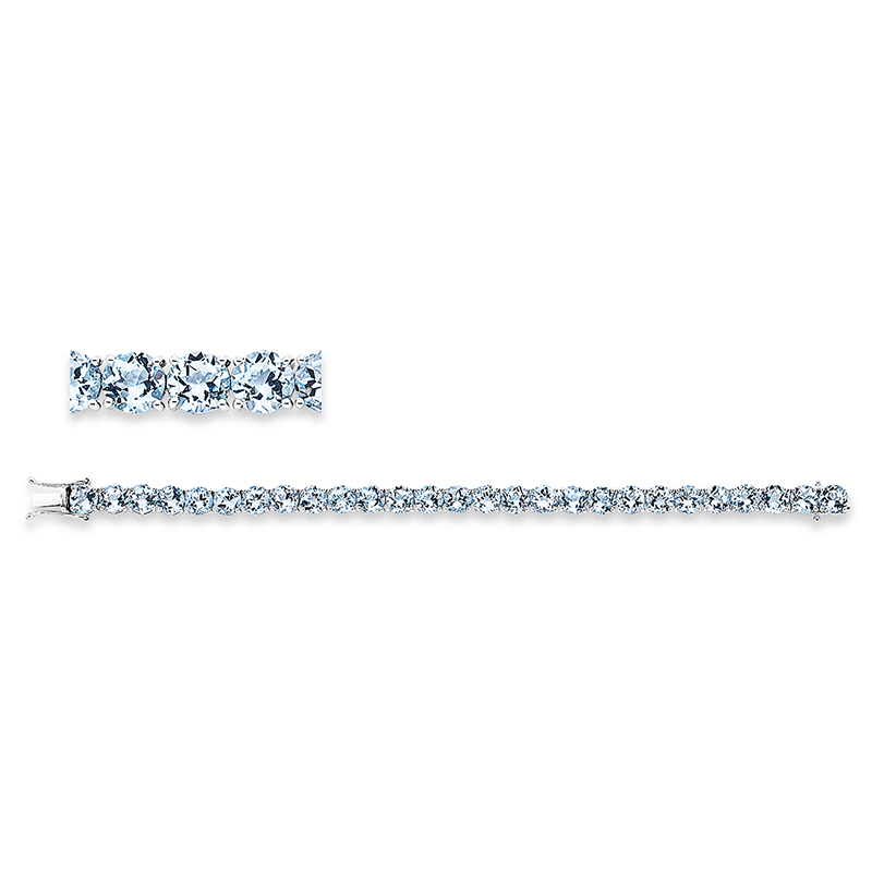 Image 90009223 - Armband 18 kt WG, 27 Topase 33,55 ct sky blue, L:18,0 cm =*=*= Unterkategorie: ...