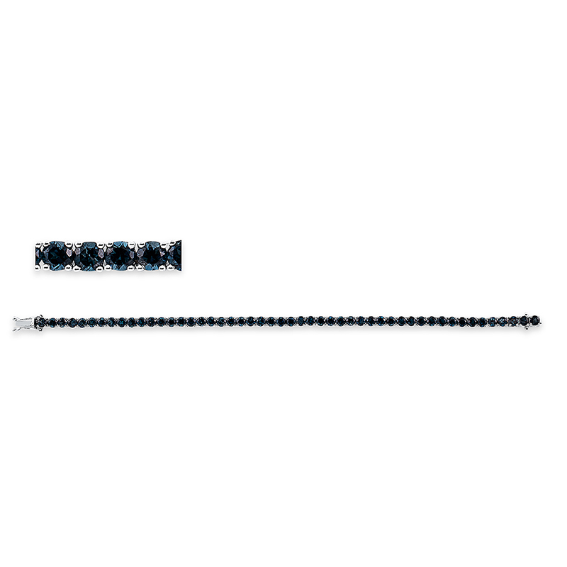 Image 90009224 - Armband 18 kt WG, 50 Topase 10,74 ct Lond. blue, L:18,0 cm =*=*= Unterkategorie: ...