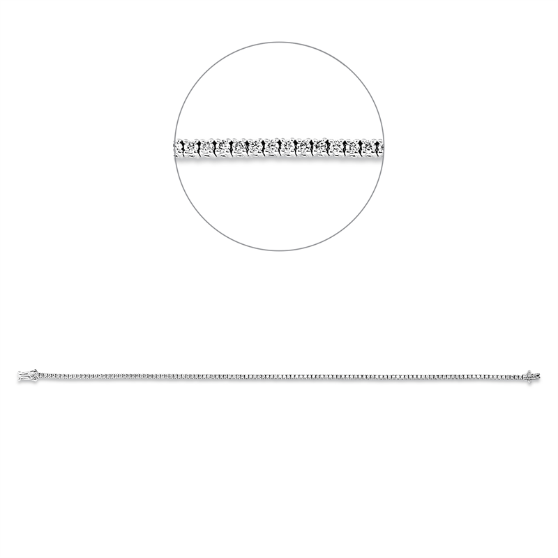 Image 90009241 - Armband 14 kt WG, 119 Brillanten 1,00 ct, F-si, L:18,0 cm =*=*= Unterkategorie: ...