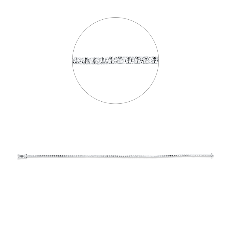 Image 90010780 - Armband 4er-Krappe 18 kt WG, 95 Brillanten 1,05 ct, TW-si, B:1,6 mm, L:17,5 cm, S:2,2 ...