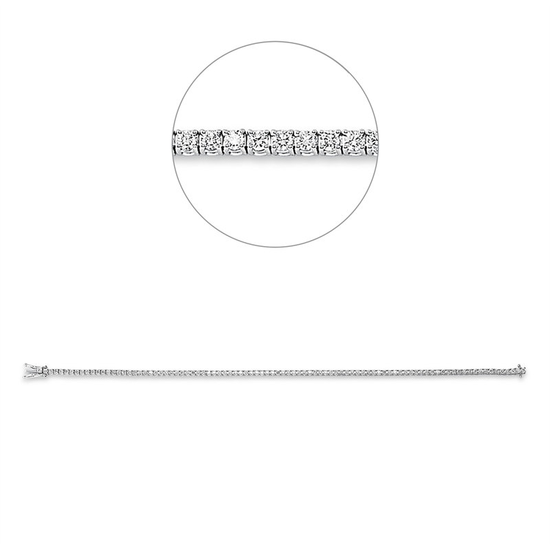 Image 90009242 - Armband 4er-Krappe 18 kt WG, 90 Brillanten 1,60 ct, TW-si, L:17,5 ...