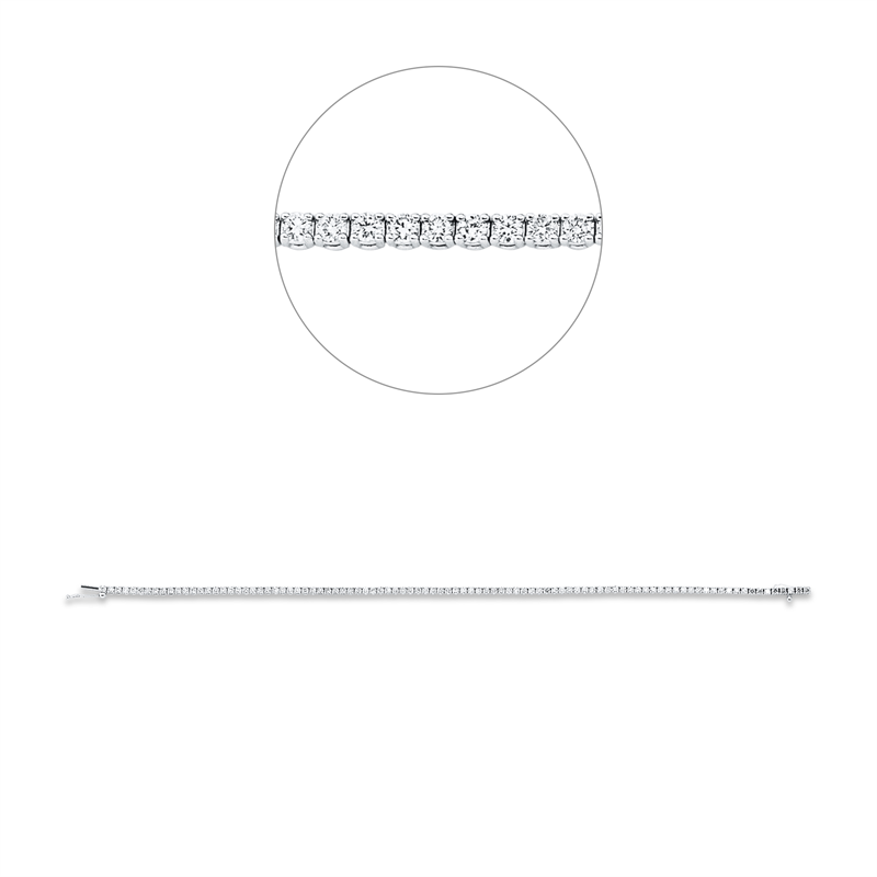 Image 90009299 - Armband 18 kt WG, 94 Brillanten 1,82 ct, TW-si, B:1,8 mm, L:1,9 cm, S:2,4 ...