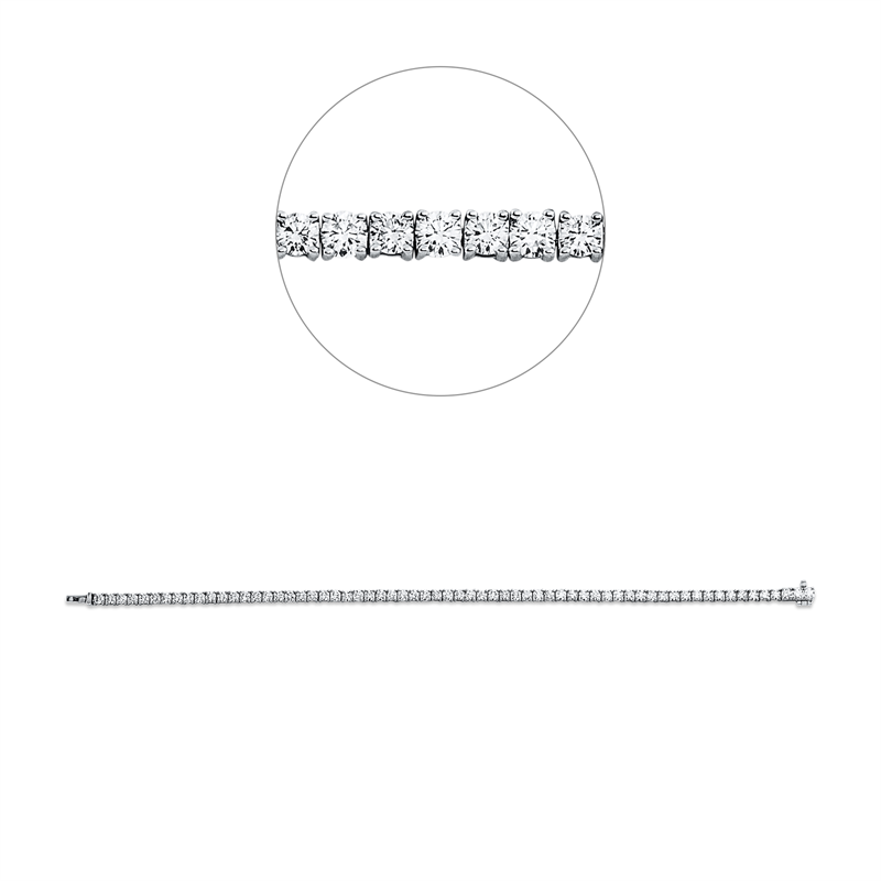 Image 90009404 - Armband 18 kt WG, 64 Brillanten 4,10 ct, TW-vsi, L:17,0 cm =*=*= Unterkategorie: ...