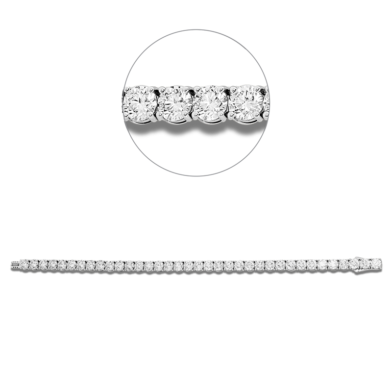Image 90009423 - Armband 18 kt WG, Premium Edition, 36 GIAs, 15 Brillanten 6,01 ct, TW-vsi, 21 Brillanten ...
