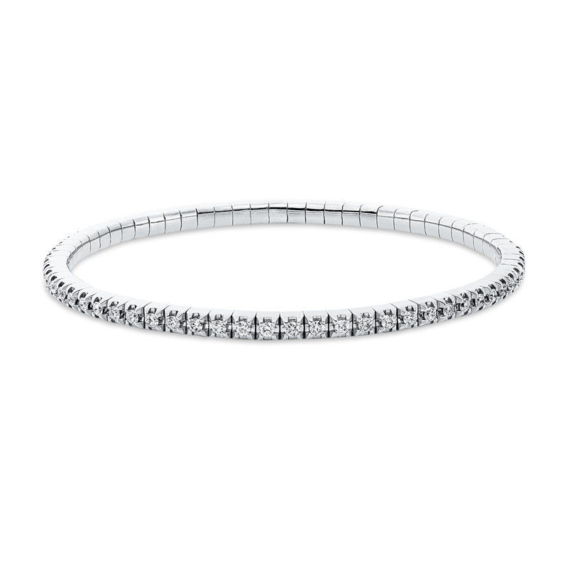 Image 90009426 - Armband 4er-Krappe 18 kt WG, Flex-Band, variabel, rhodinier, 66 Brillanten 1,36 ct, ...