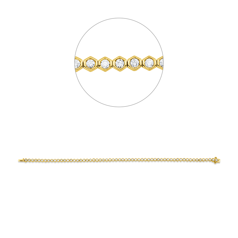 Image 90009453 - Armband Zarge 18 kt GG WG, 71 Brillanten 1,50 ct, TW-si, B:3,1 mm, L:18,0 cm, S:3,0 ...