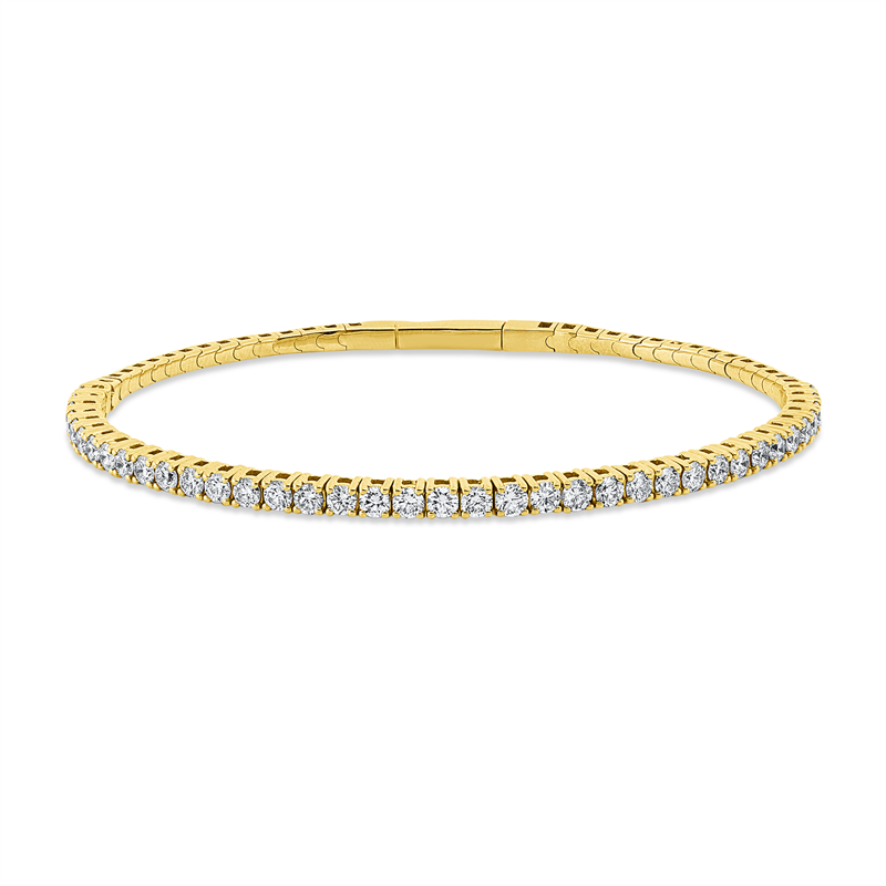 Image 90009494 - Armband 4er-Krappe 18 kt GG, flexibel, 38 Brillanten 1,94 ct, TW-si, B:2,9 mm, S:3,3 ...