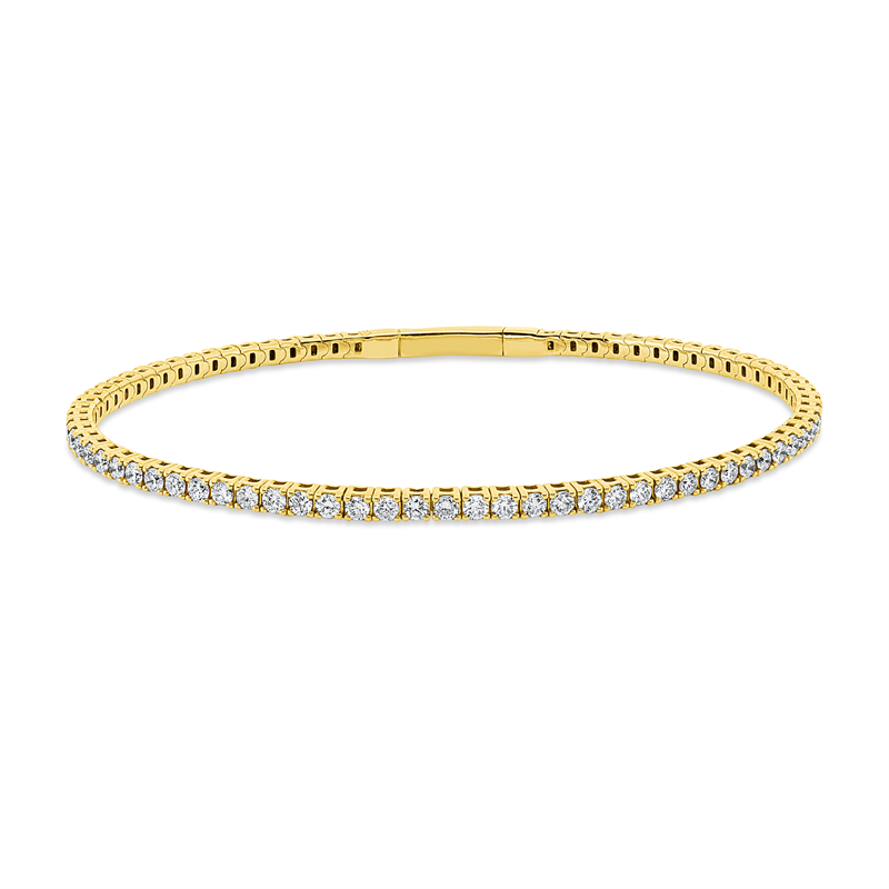 Image 90009501 - Armband 4er-Krappe 18 kt GG, flexibel, 74 Brillanten 1,98 ct, TW-si, B:2,4 mm, S:2,3 ...