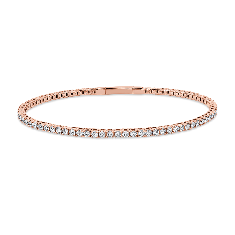 Image 90009502 - Armband 4er-Krappe 18 kt RG, flexibel, 74 Brillanten 1,99 ct, TW-si, B:2,4 mm, S:2,3 ...