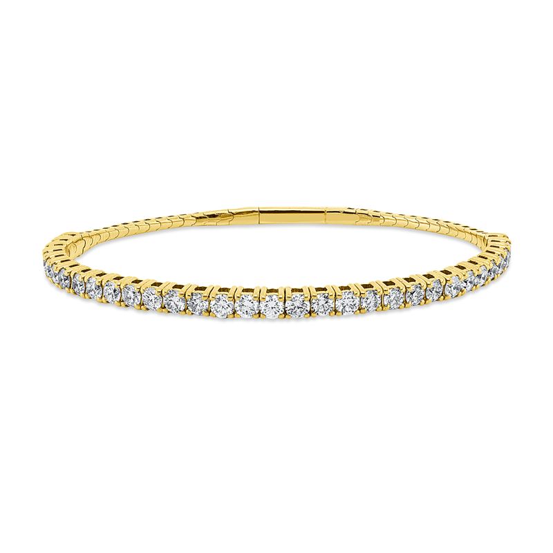 Image 90009503 - Armband 4er-Krappe 18 kt GG, flexibel, 32 Brillanten 3,05 ct, TW-si, B:3,6 mm, S:3,4 ...