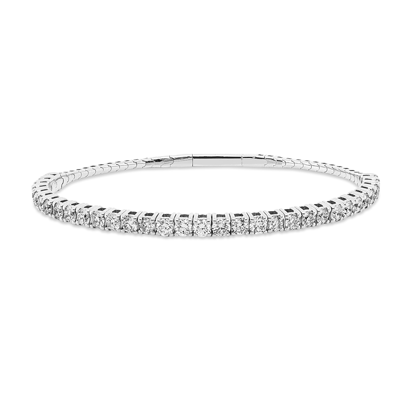 Image 90010871 - Armband 4er-Krappe 18 kt WG, 32 Brillanten 3,16 ct, TW-si, B:3,6 mm, S:3,4 ...