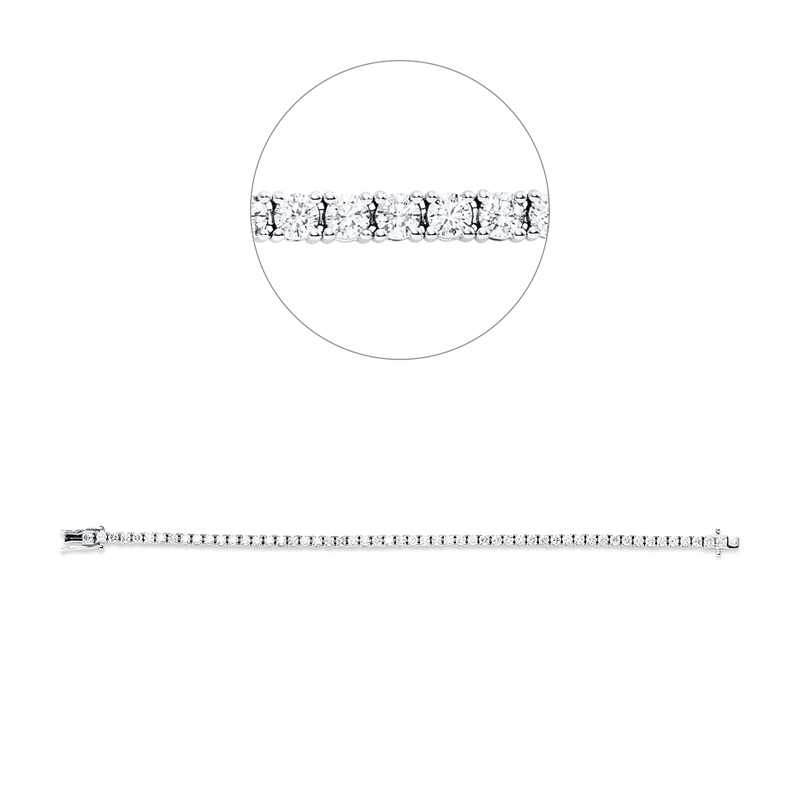 Image 90010872 - Armband 18 kt WG, 54 Brillanten 3,10 ct, TW-si, L:17,8 cm =*=*= Unterkategorie: ...