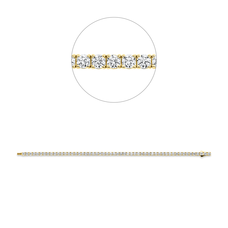 Image 90010875 - Armband 4er-Krappe 18 kt GG, Premium Edition, 54 Brillanten 4,86 ct, TW-si, B:3,0 mm, ...