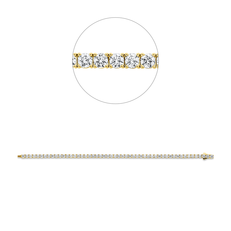 Image 90010876 - Armband 4er-Krappe 18 kt GG, Premium Edition, 52 Brillanten 6,24 ct, TW-si, B:3,1 mm, ...