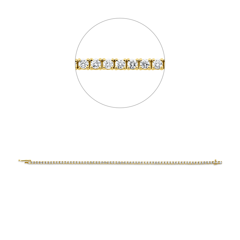 Image 90010878 - Armband 4er-Krappe 18 kt GG, Premium Edition, 68 Brillanten 2,06 ct, TW-si, B:2,3 mm, ...