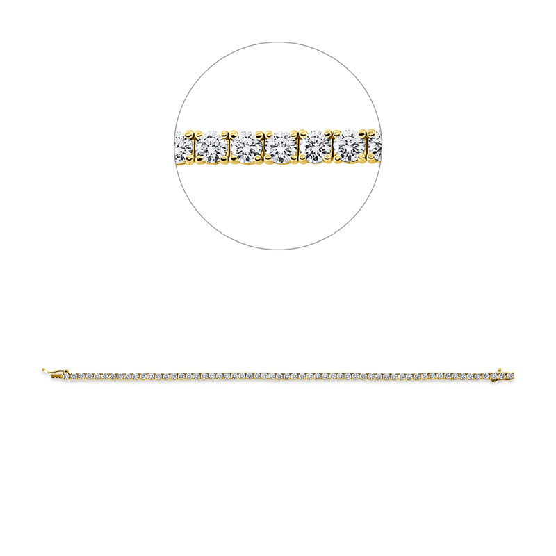 Image 90010879 - Armband 4er-Krappe 18 kt GG, Premium Edition, 64 Brillanten 3,14 ct, TW-si, B:2,9 mm, ...